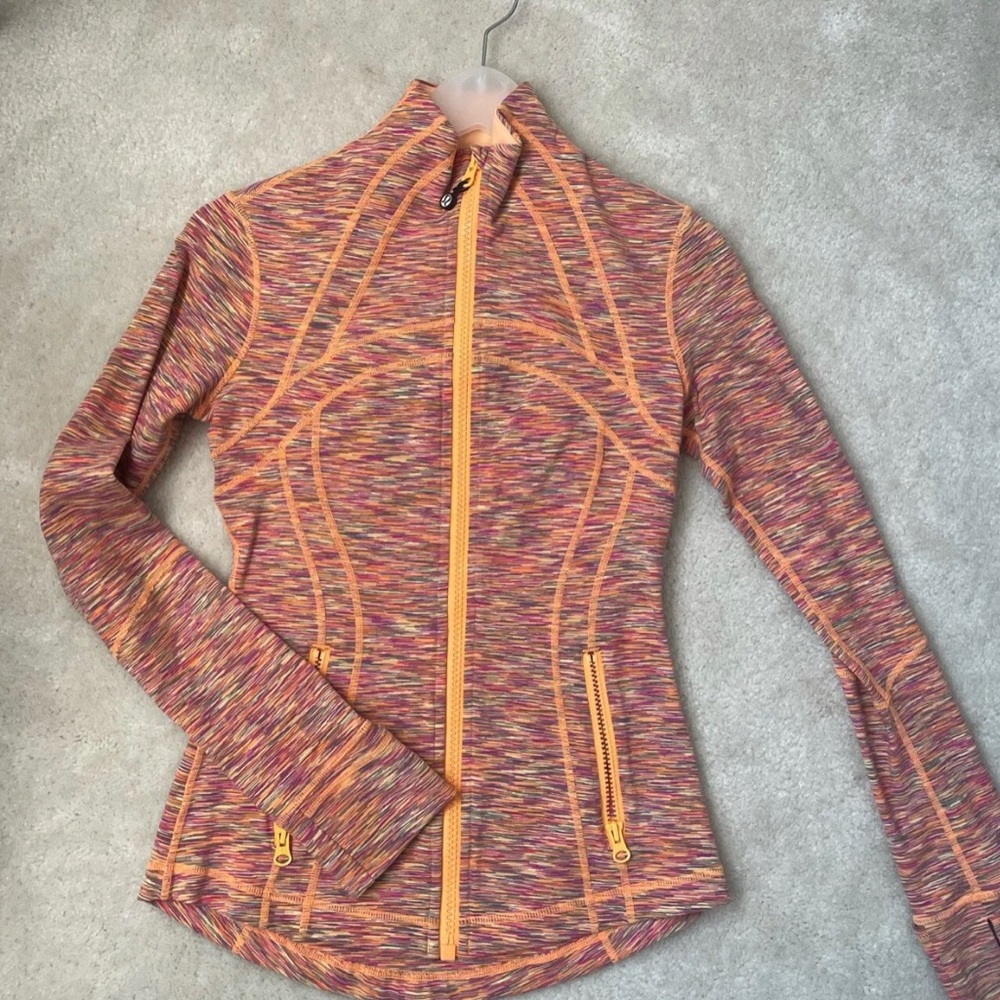 lululemon define jacket Space Dye Orange tang SIZE-8/EUC